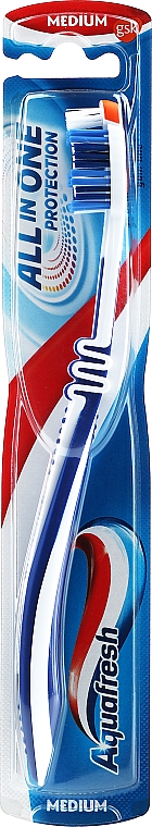 Zahnbürste mittel All In One Protection weiß-blau - Aquafresh All In One Protection — Bild N1