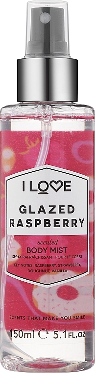 Erfrischender Körpernebel mit Himbeere, Erdbeere und Vanille - I Love... Glazed Raspberry Body Mist — Bild N3