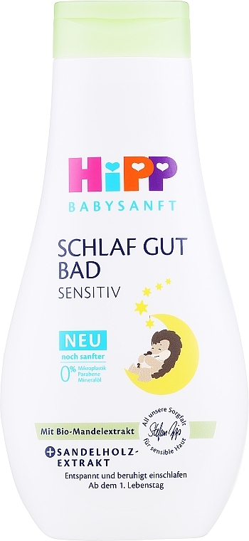 Entspannender und beruhigender Badeschaum für Kinder und Babys Gute Nacht - Hipp BabySanft Sensitive — Bild N1