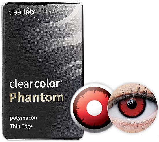 Farbige Kontaktlinsen engelsrot 2 St. - Clearlab ClearColor Phantom Angelic Red — Bild N2