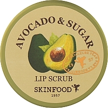 Düfte, Parfümerie und Kosmetik Lippenpeeling mit Avocadoöl und schwarzem Zucker - Skinfood Avocado and Sugar Lip Scrub