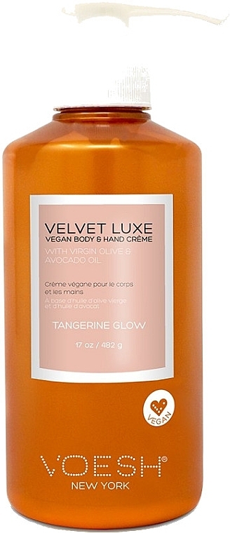 Körper- und Handcreme mit Oliven- und Avocadoöl - Voesh Velvet Luxe Tangerine Glow Vegan Body&Hand Creme — Bild N4