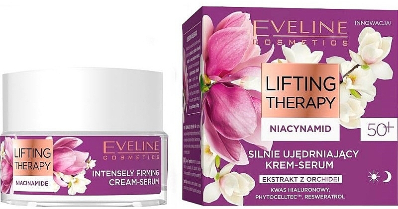 Straffendes Creme-Serum für das Gesicht - Eveline Lifting Therapy Niacynamid 50+ — Bild N1