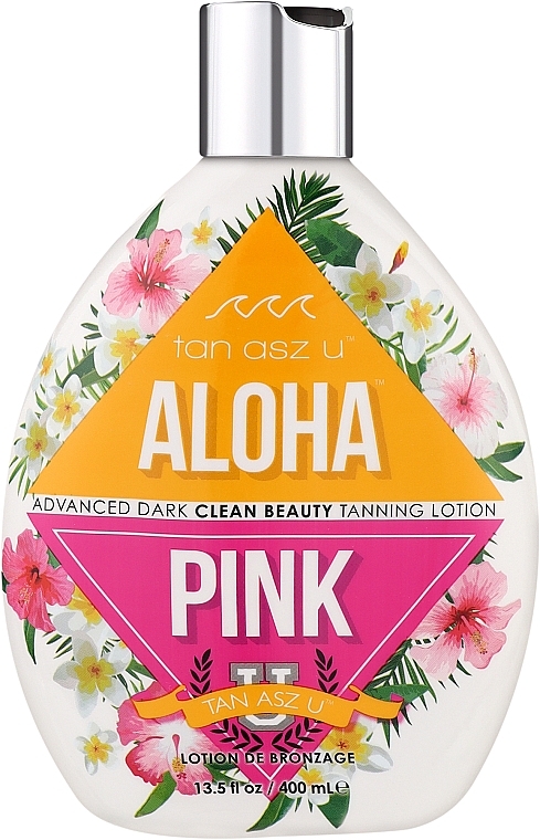 Solariumcreme mit Kokosmilch und Granatapfelextrakt ohne Bronzer - Tan Asz U Aloha Pink Advanced Dark Clean Beauty Tanning Lotion  — Bild N1