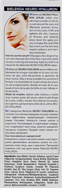 Feuchtigkeitsspendendes Gesichtsserum - Bielenda Neuro Hialuron Hydrating Face Serum — Bild N3