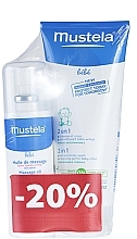 Düfte, Parfümerie und Kosmetik Pflegeset für Babys - Mustela Bebe (2in1 Shampoo 200ml + Massageöl 100ml)