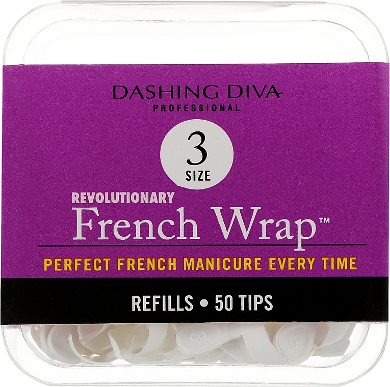 Nageltips French Wrap - Dashing Diva French Wrap White 50 Tips Size 3 — Bild N1