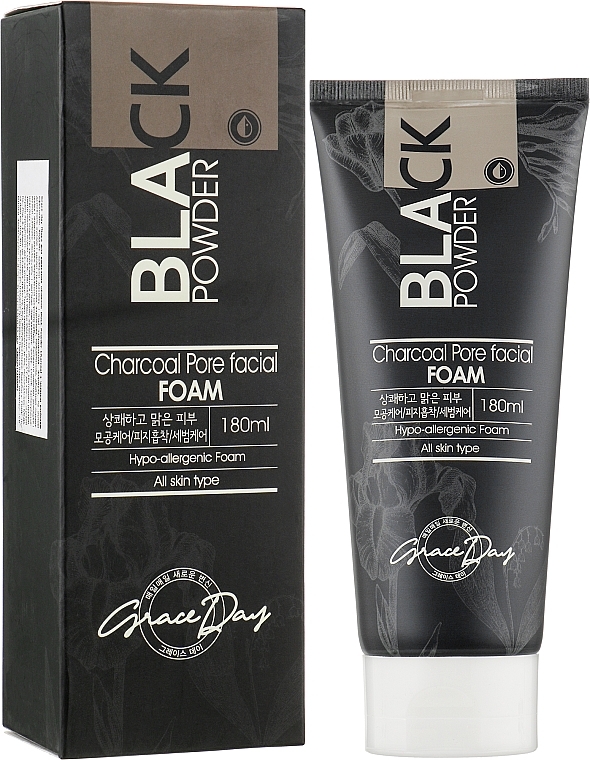 Waschschaum für das Gesicht mit Aktivkohle - Grace Day Black Powder Charcoal Pore Facial Foam — Bild N2