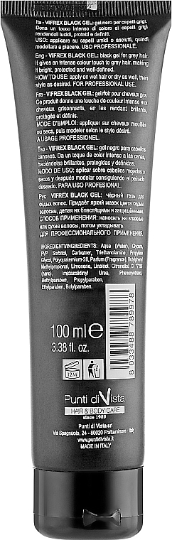 Schwarzes Gel für graues Haar - Punti di Vista Vifrex Gelie Black Gel — Bild N2