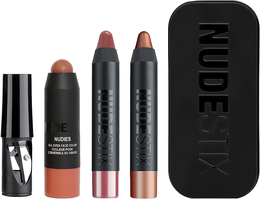 Set - Nudestix Mini Sunset Nudes Kit (blush/1.8g + l/balm/2.5g + e/pen/2.5g) — Bild N1