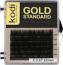 Düfte, Parfümerie und Kosmetik Künstliche Wimpern Gold Standart D 0.05 (6 Reihen: 12mm) - Kodi Professional