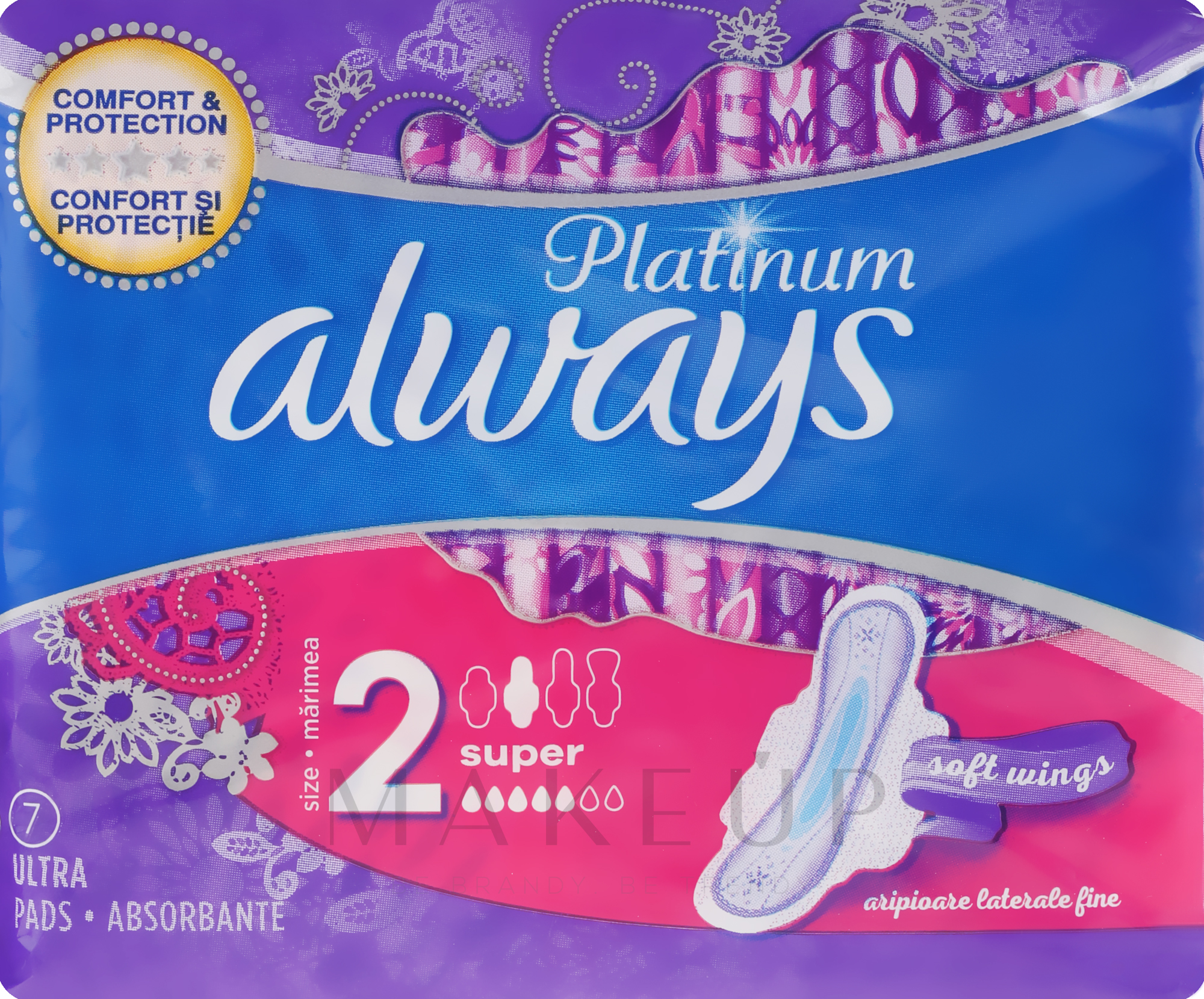 Damenbinden mit Flügeln 7 St. - Always Platinum Ultra Super Plus — Bild 7 St.