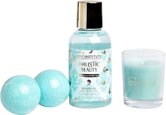 Set - IDC Institute Holistic Beauty Bath Set (b/balls/2*30 g + sh/gel/100 ml + candle) — Bild N1
