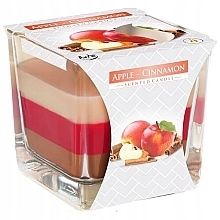 Duftende dreischichtige Kerze im Glas Apfel und Zimt - Bispol Scented Candle Apple & Cinnamon — Bild N1