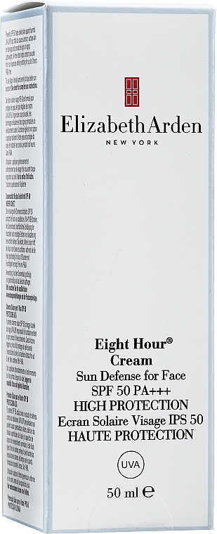 Sonnenschutzcreme für das Gesicht - Elizabeth Arden Eight Hour Cream Sun Defense for Face SPF 50 Sunscreen High Protection PA+++ — Bild N2