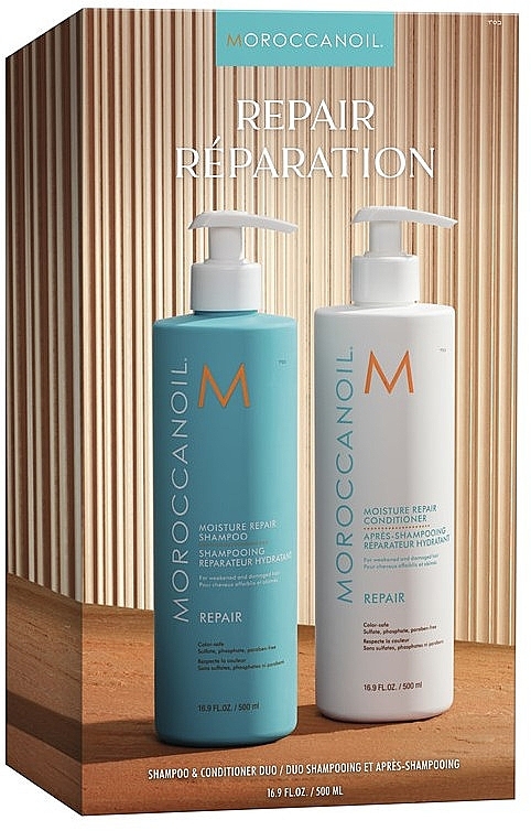 Set - Moroccanoil Repair Shampoo & Conditioner Duo Set (shm/500 ml + cond/500 ml) — Bild N2