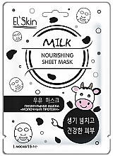 Düfte, Parfümerie und Kosmetik Nährende Tuchmaske für das Gesicht Milcheiweiß - Skinlite El'Skin Nourishing Milk Sheet Mask