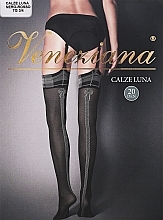 Damenstrümpfe Calze Luna 20 Den nero-rosso - Veneziana — Bild N1