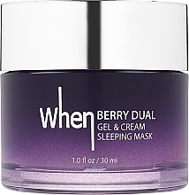 Düfte, Parfümerie und Kosmetik Gesichtscreme-Gelmaske für die Nacht - When Berry Dual Gel Sleeping Cream Face Mask