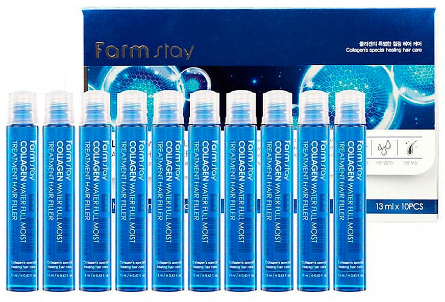 Haarpflegeset mit Kollagen - Farmstay Collagen Water Full Moist Treatment Hair Filler — Bild N1