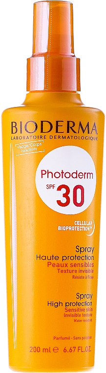 Sonnenschutzspray für Körper und Gesicht SPF 30 - Bioderma Photoderm Spray SPF 30  — Bild N1