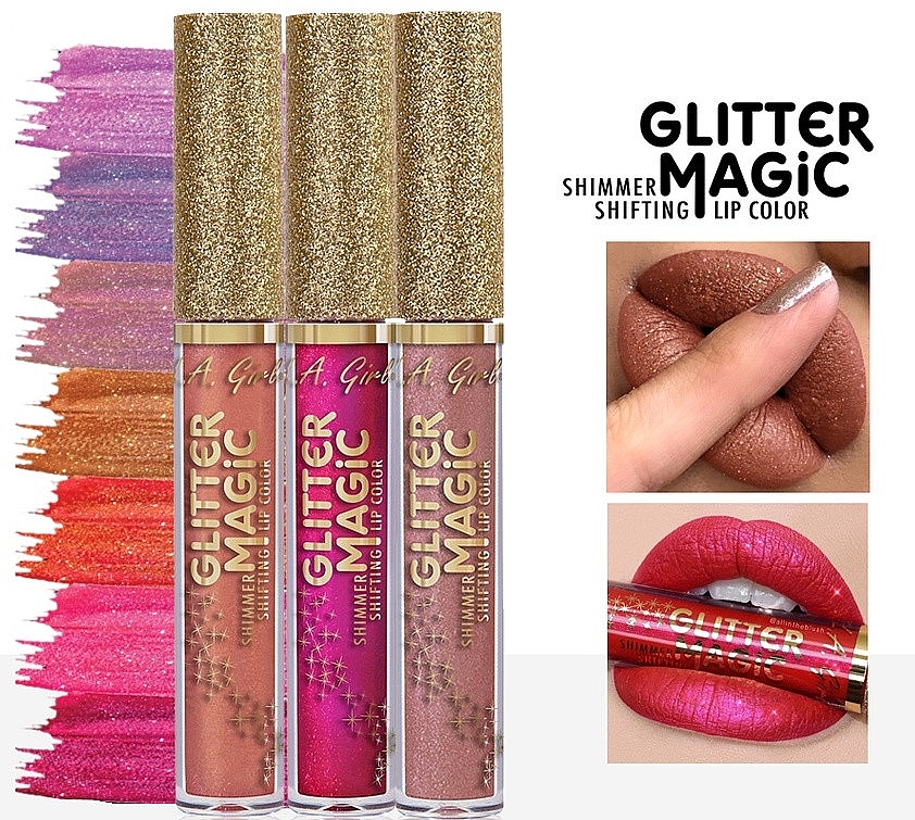 Lipgloss - L.A. Girl Glitter Magic Shimmer Shifting Lip Color	 — Bild N4