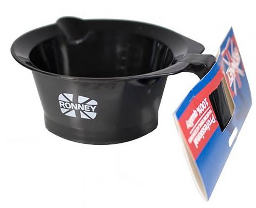 Haarfärbeschale 260 ml schwarz - Ronney Professional Tinting Bowl With Rubber RA 00168 — Bild N2
