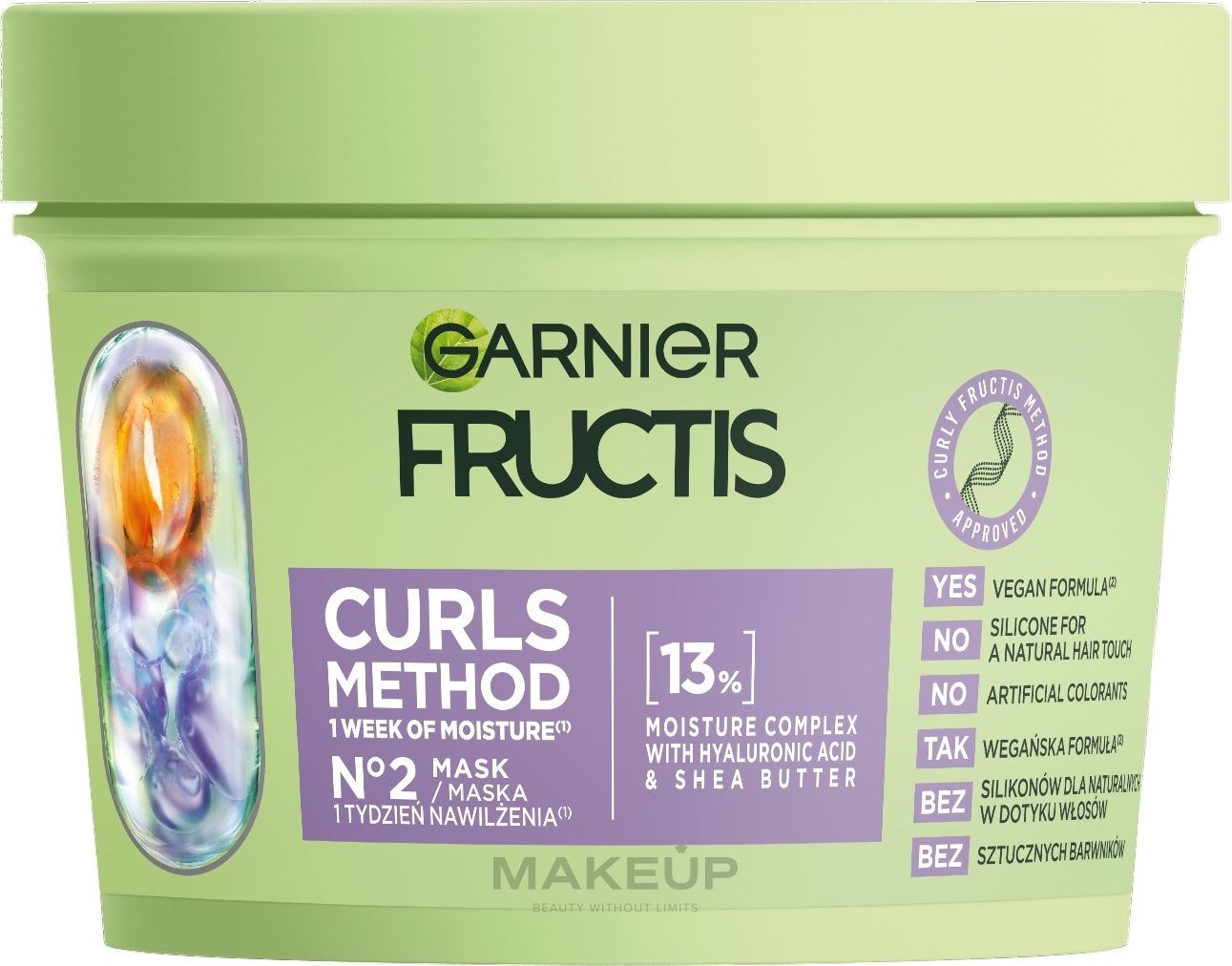 Feuchtigkeitsspendende Maske für lockiges Haar - Garnier Fructis Curls Method Mask  — Bild 370 ml