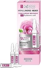Düfte, Parfümerie und Kosmetik Feuchtigkeitsspendende Gesichtsampullen mit Hyaluronsäure - Nature of Agiva Roses Hyalurose Hero Ampoules