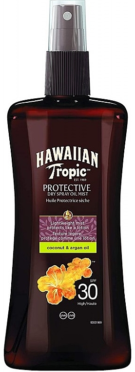 Trockenes Bräunungsöl - Hawaiian Tropic Protective Dry Spray Oil Mist SPF 30 — Bild N1