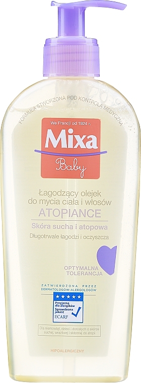 Beruhigendes Duschöl für Körper und Haare - Mixa Baby Atopiance Soothing Cleansing Oil For Body & Hair