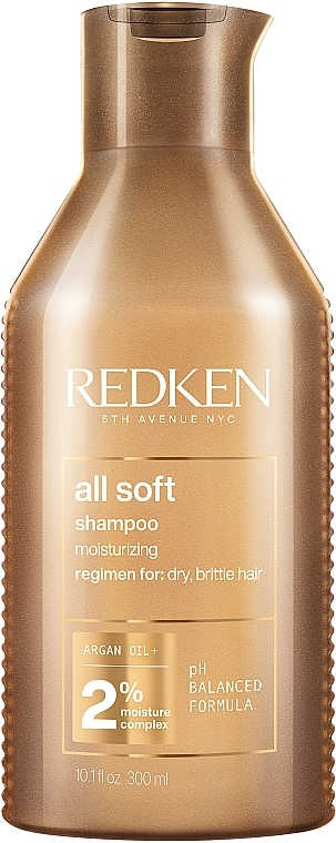 Shampoo für Geschmeidigkeit bei trockenem, sprödem Haar - Redken All Soft Shampoo — Bild N1