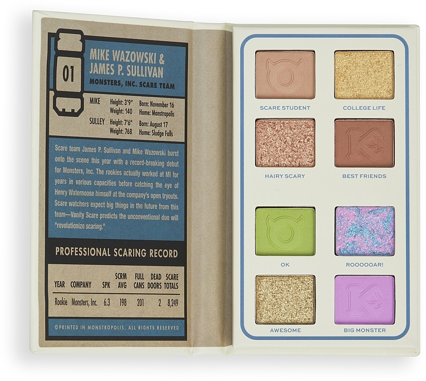 Lidschatten-Palette - Makeup Revolution X Monsters University Card Palette Mike & Sulley Scare — Bild N3