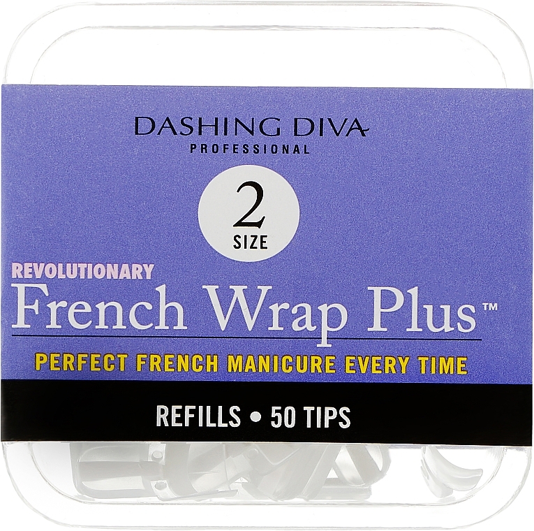 Nageltips French Wrap - Dashing Diva French Wrap Plus White 50 Tips Size 2 — Bild N1