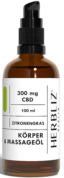 Massageöl für den Körper mit Zitronengras - Herbliz CBD — Bild N1