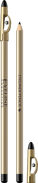 Augenkonturenstift mit Anspitzer - Eveline Cosmetics Eyeliner Pencil — Bild N1