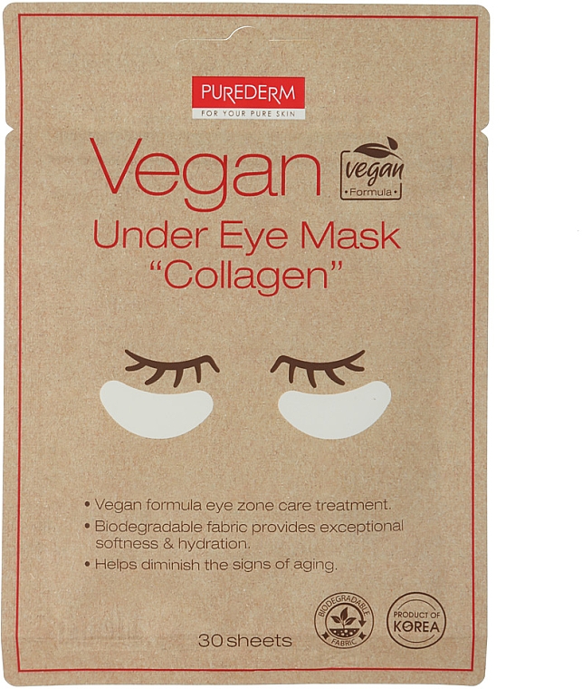 Augenpatches mit Kollagen - Purederm Vegan Under Eye Collagen Mask — Bild N1
