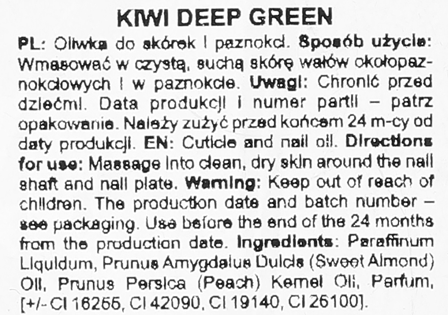 Nagel- und Nagelhautöl mit Kiwiduft - Silcare Olive Shells Kiwi Deep Green — Bild N2