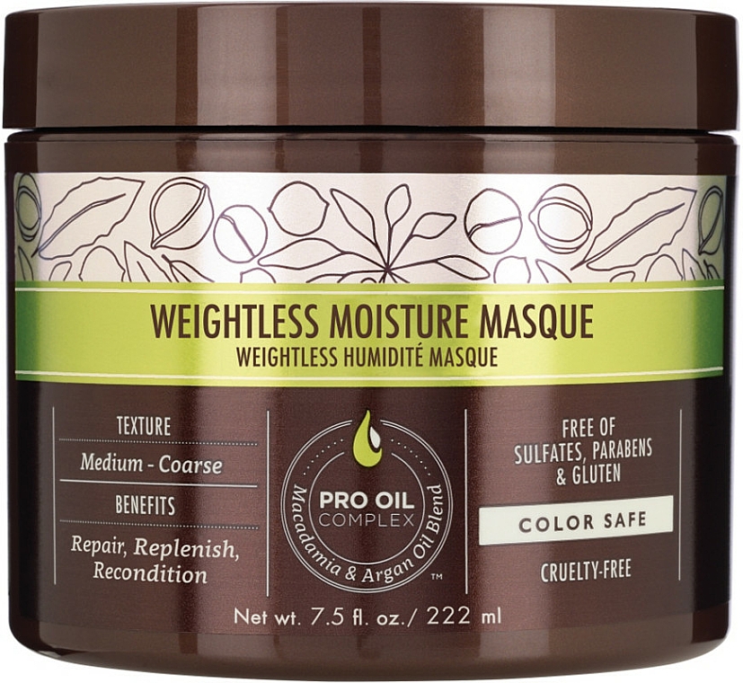 Feuchtigkeitsmaske für dünnes Haar - Macadamia Professional Natural Oil Weightless Moisture Masque — Bild N1