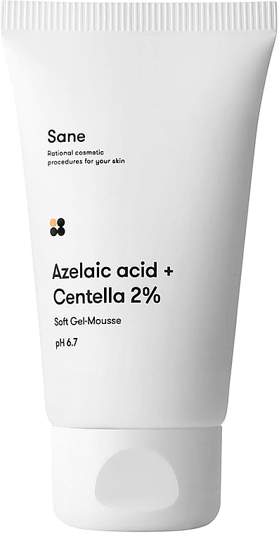 Reinigendes Gesichtsgel - Sane Azelaic Acid + Centella 2% Soft Gel-Mousse pH 6.7 — Bild N1