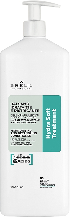 Feuchtigkeitsspendende Haarspülung - Brelil Hydra Soft Treatment Moisturising And Detangling Conditioner — Bild N3