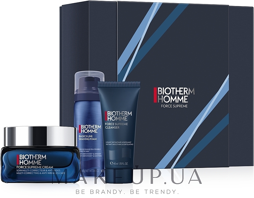 Set - Biotherm Homme Force Supreme (cr/50ml + cl/gel/40ml + shaving/foam/50ml) — Bild N1