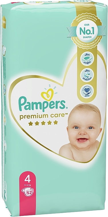 Windeln Premium Care Größe 4 (Maxi) 9-14 kg 52 St. - Pampers — Bild N3