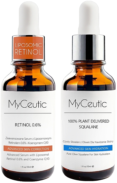 Gesichtspflegeset - MyCeutic Retinol Skin Tolerance Building Retinol 0.6% Squalane Set 2 (Gesichtsserum 30mlx2) — Bild N1