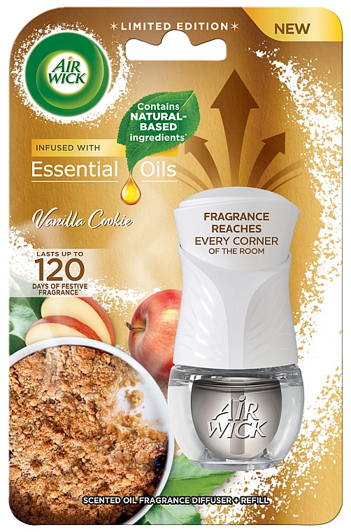 Elektrischer Lufterfrischer Vanille Bonbons - Air Wick Essential Oils Warm Vanilla Diffuseur Electrique — Bild N1