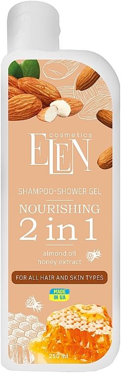 2in1 Shampoo-Duschgel - Elen Cosmetics Shampoo-Shower Gel Nourishing 2 In 1 — Bild N2