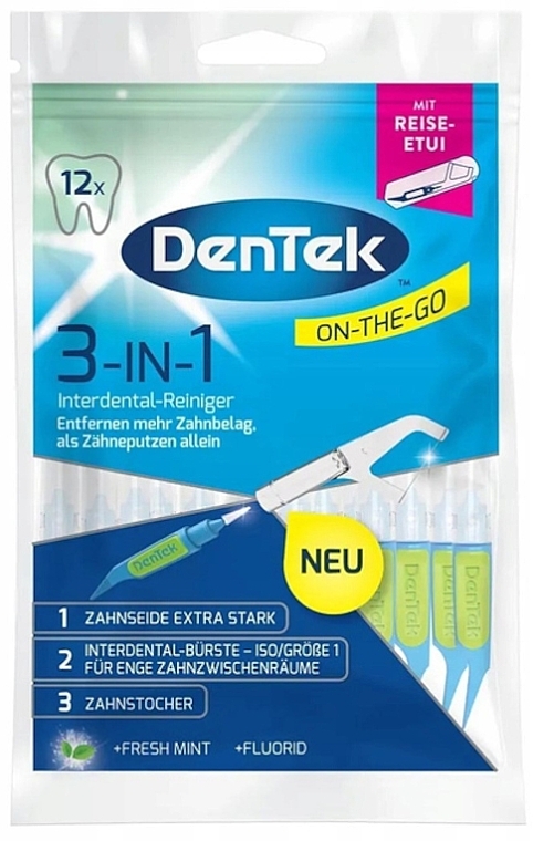 Interdentalreiniger 3 in 1 12 St. - DenTek On-The-Go  — Bild N1