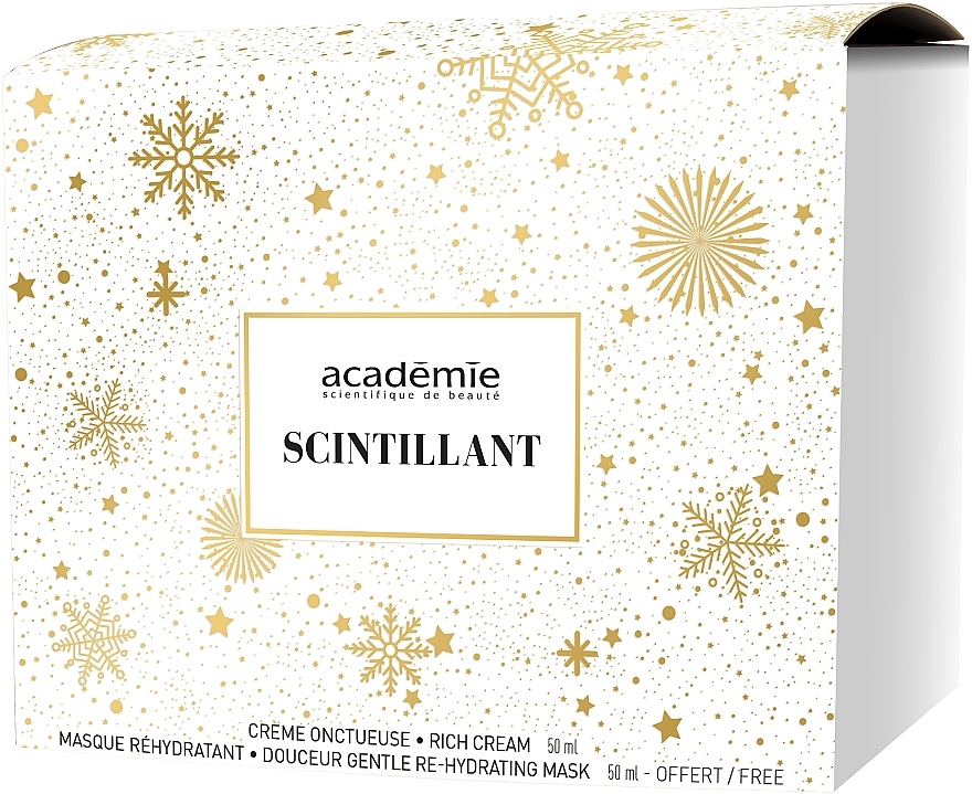 Set zur Feuchtigkeitspflege für das Gesicht - Academie (Creme/50 ml + Maske/50 ml + Kosmetiktasche) — Bild N1