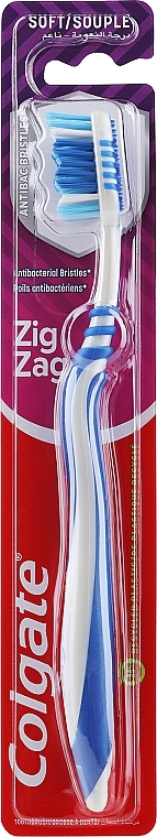 Zahnbürste weich grau-blau - Colgate Zig Zag Soft — Bild N1