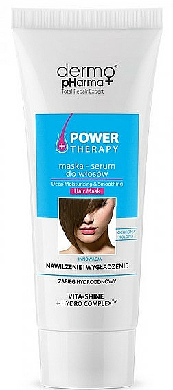 Feuchtigkeitsspendende und glättende Haarmaske - Dermo Pharma Power Therapy Deep Moisturizing & Smoothing Hair Mask — Bild N1